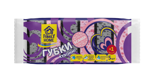 Губки кухонні універсальні FAMILY HOME SCANDI 5 шт.+1