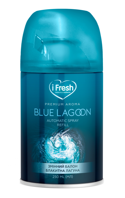 Сменный баллон для автоматического сухого освежителя воздуха iFresh Blue Lagoone с морским ароматом 250 мл