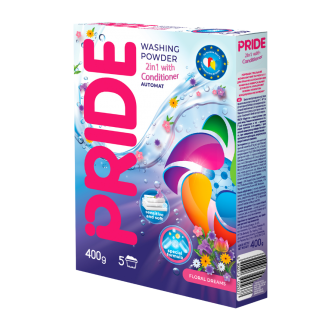 Washing powder universal 2 in 1 with the effect of fabric conditioning Floral Dreams PRIDE 400 g