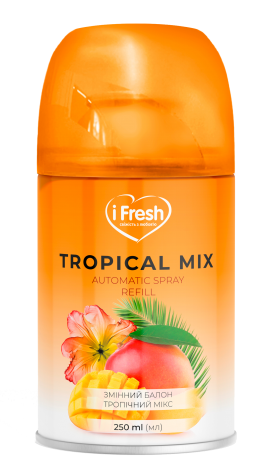 Сменный баллон для автоматического освежителя воздуха iFresh Tropical Mix с ароматом тропических фруктов 250 мл