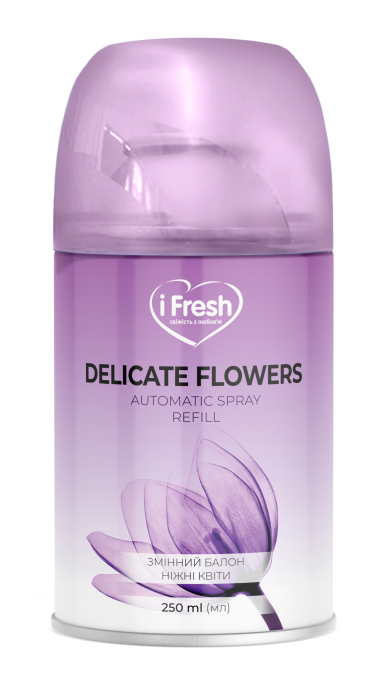 Змінний балон для автоматичного освіжувача повітря iFresh Delicate Flowers з ароматом ніжних квітів 250 мл