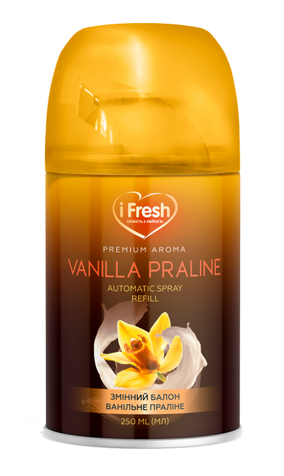 Replacement bottle for automatic dry air freshener iFresh Vanilla Praline with vanilla aroma 250 ml