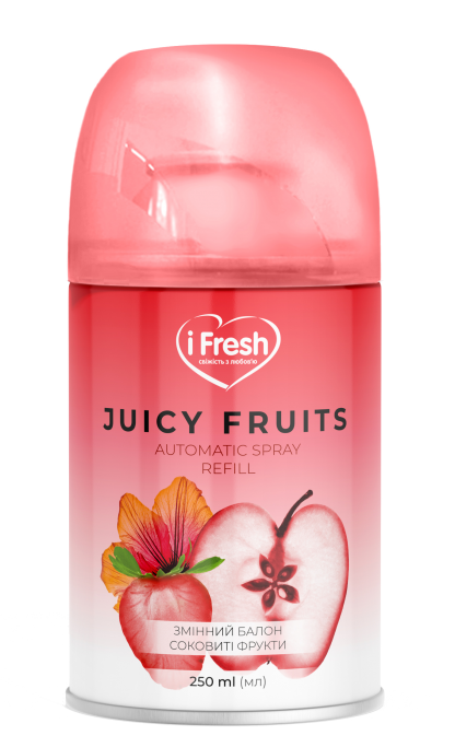 Сменный баллон для автоматического освежителя воздуха iFresh Juicy Fruits с ароматом сочных фруктов 250 мл